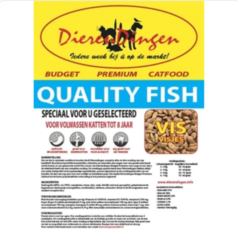 Premium cat food quality fish 15 KG